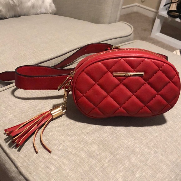 aldo red fanny pack